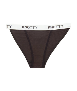 Knotty Black Cotton Banded Briefs