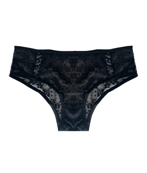 Knotty Black Floral Lace Up Briefs