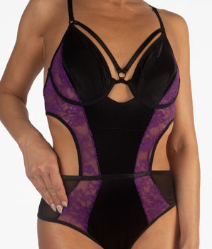 Knotty Amethyst Lace Bodysuit