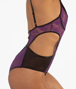 Knotty Amethyst Lace Bodysuit