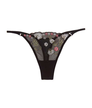 Knotty Black Garden Thong