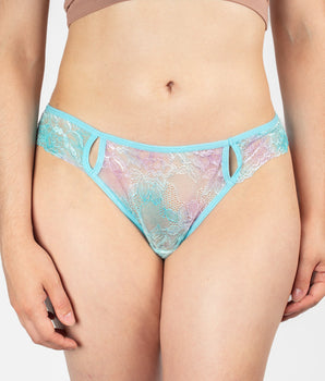 Knotty Blue Multi-Colour Thong