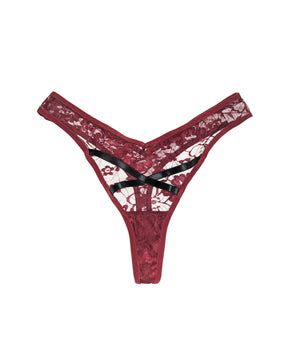 Knotty Sexy Merlot Lace Thong