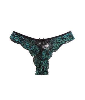 Knotty Charmed Metallic Lace Thong