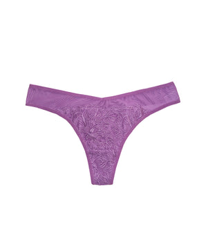 Knotty Orchid Applique Thong