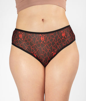 Knotty Danger Zone Mesh Brief