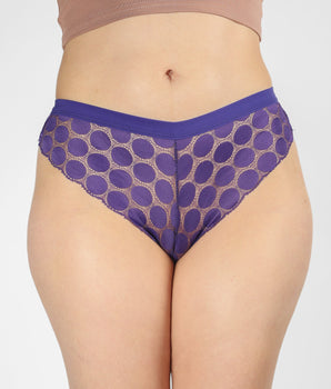Knotty Dotted Me Purple Cheeky