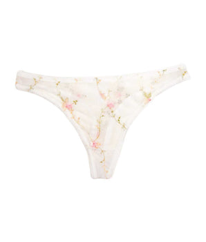 Knotty Embroidered Garden Thong