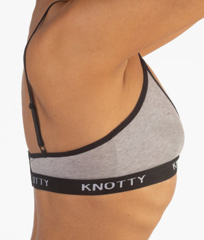 Knotty Knotty Grey Cotton Bra