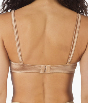 Knotty Luxe Satin Bra - Opal Rose