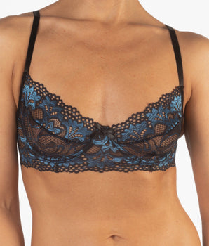 Knotty Midnight Bloom Lace Bra