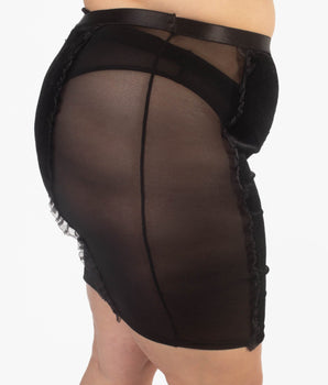 Knotty Miss Kitty Cat Velvet + Mesh Skirt
