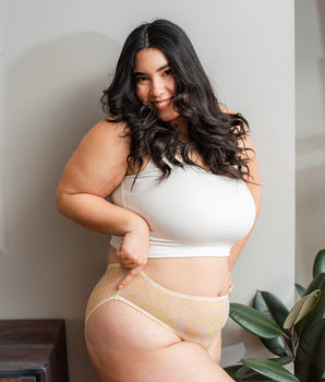 Knotty Retro Floral Mesh Briefs