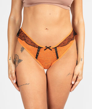 Knotty Pumpkin Lace Cheeky