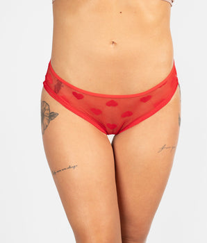 Knotty Ruby Heart Bikini