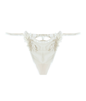 Knotty White Blossom G-String