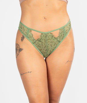 Knotty Sage High-Cut Cheeky