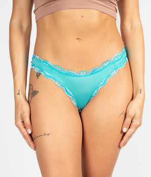 Knotty Sea Foam Lace Thong