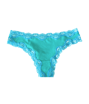 Knotty Sea Foam Lace Thong