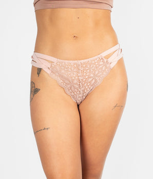 Knotty Strappy Beige Cheeky