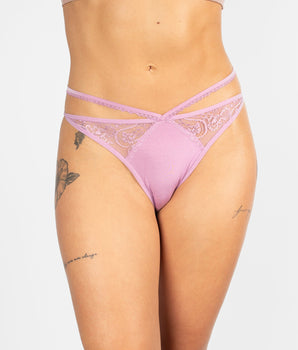 Knotty Strappy Mauve Brief