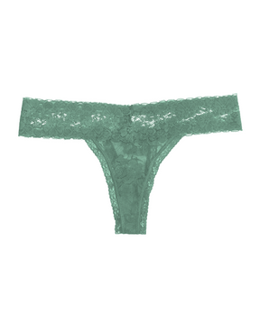 Knotty Army-Green Lace Thong