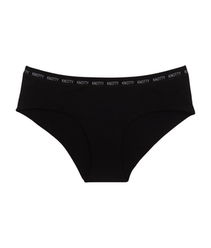 Knotty Basic Black Domino Cotton Briefs