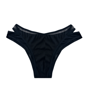 Knotty Black High-Cut Cheeky