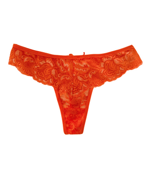 Knotty Autumn Lace Floral Thong