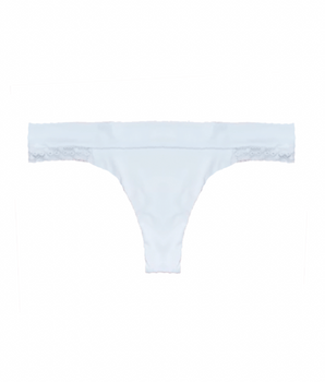 Knotty Peek-a-Boo White Thong