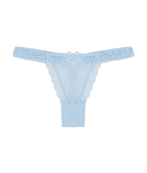 Knotty Polkadot Sky Blue Thong