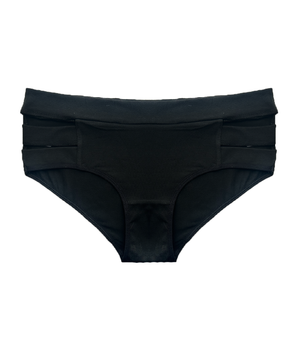 Knotty Black Cut-Out Cotton Briefs