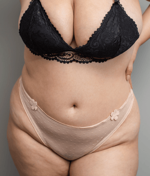 Knotty Nude Dot Bloom Thong