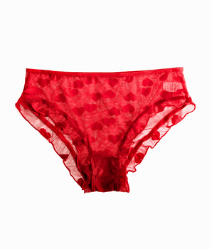 Knotty Ruby Heart Bikini