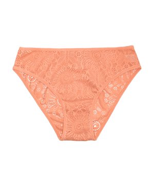 Knotty Creamsicle Lace Brief