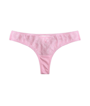 Knotty Periwinkle Lined Lace Thong