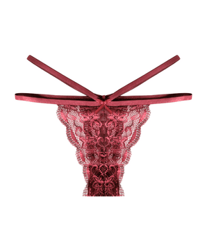 Knotty Double Strap Crimson Thong