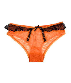 Knotty Pumpkin Lace Cheeky