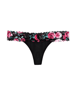 Knotty Midnight Garden Cotton Thong