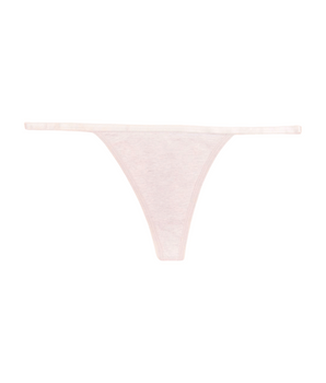 Knotty Shimmering Silver Cotton Thong