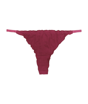 Knotty Cherry Cotton Ruffle Thong