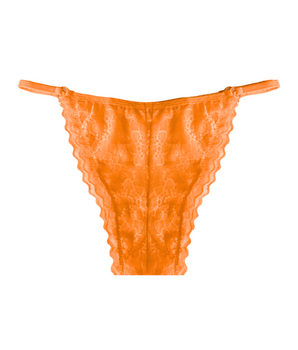 Knotty Orange Lace String Cheeky