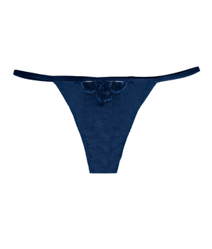Knotty Royal Blue Cotton G-String
